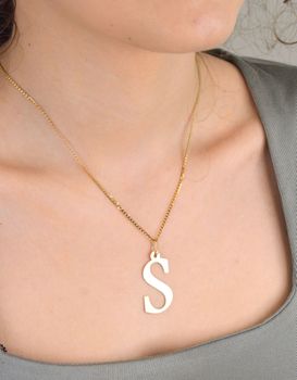 Złota zawieszka Literka S 3 cm 585. Złota zawieszka wykonana z najwyższej jakości złota próby 585. Zawieszka w kształcie liter to ostatni hit blogerski. Zapraszamy! (1).JPG
